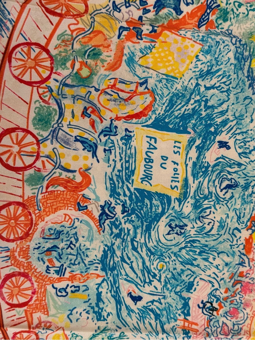 Luxury 90cm Silk Carnival Scarf - Picture 6 of 12